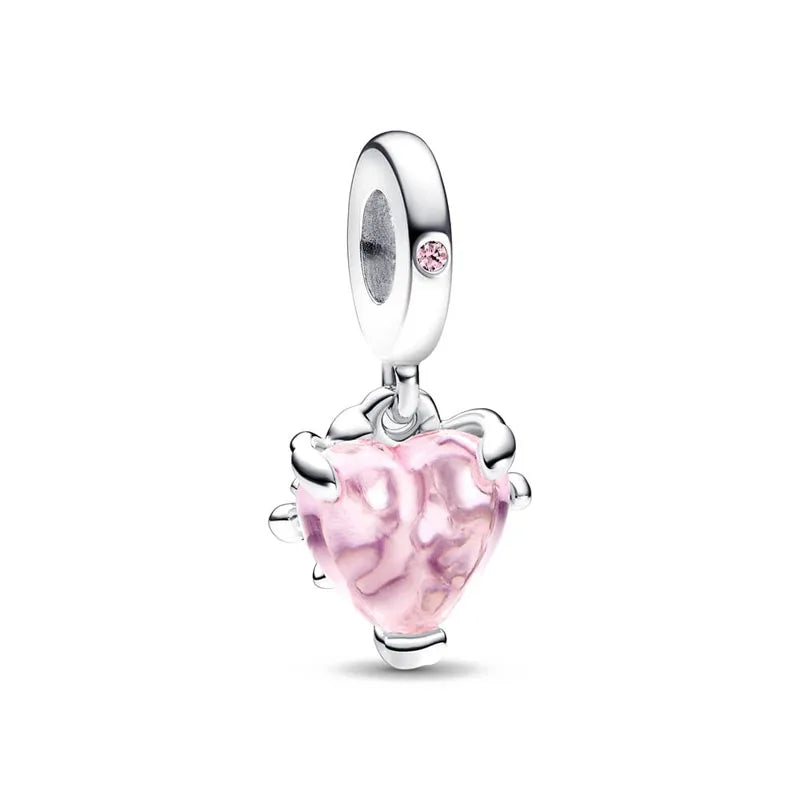Charms Silver and Pink