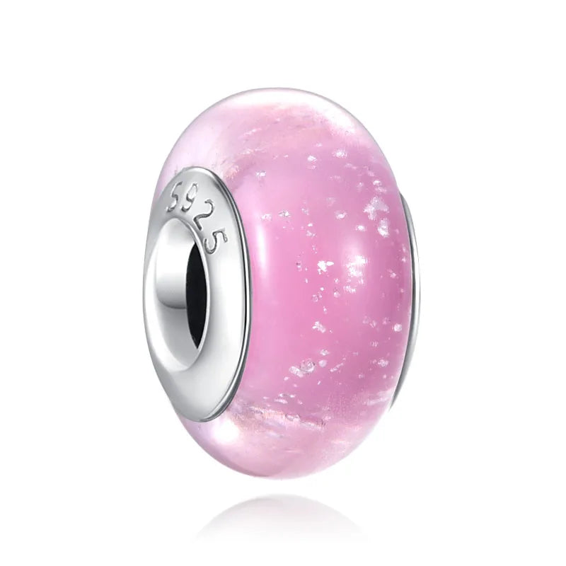 Charms Silver and Pink