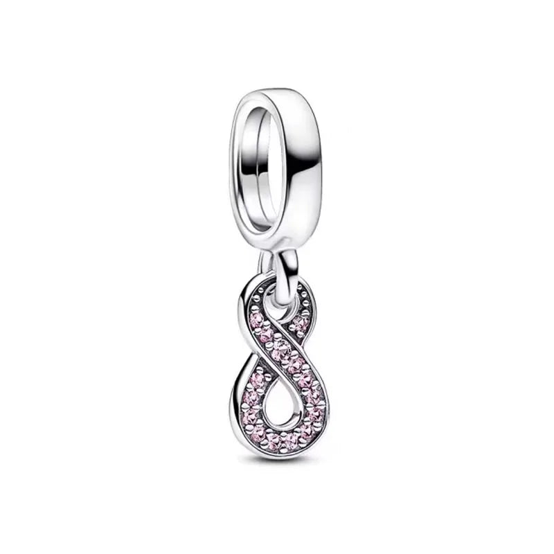 Charms Silver and Pink