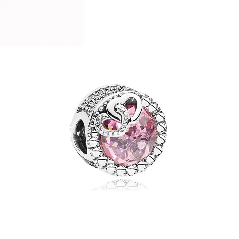 Charms Silver and Pink