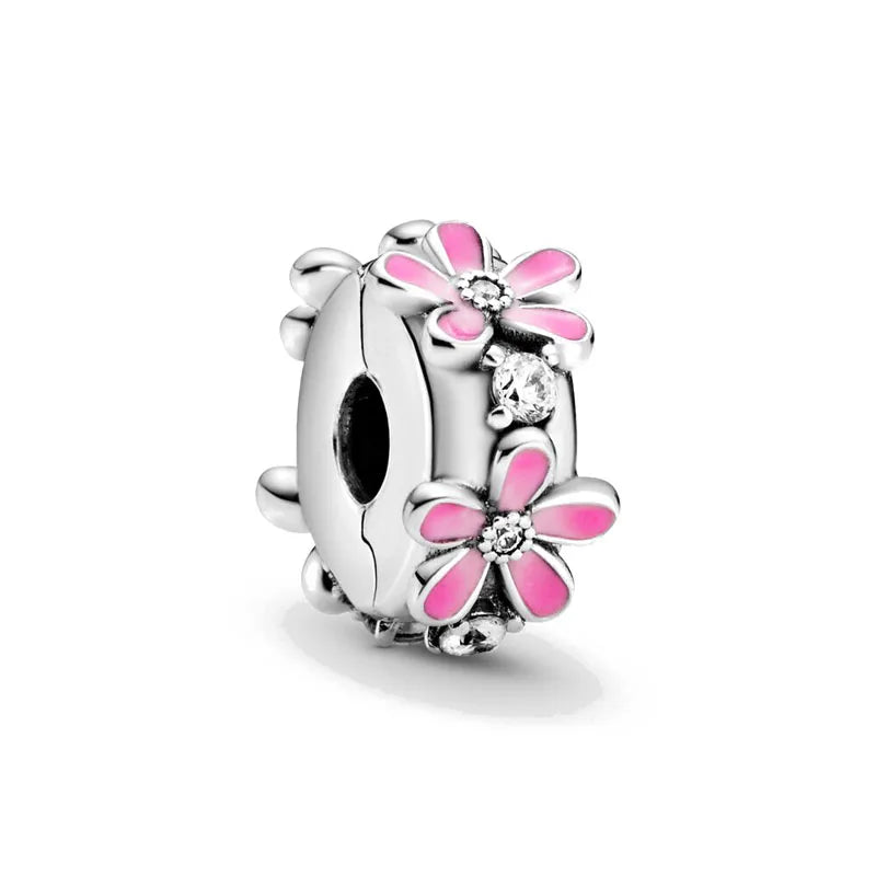 Charms Silver and Pink
