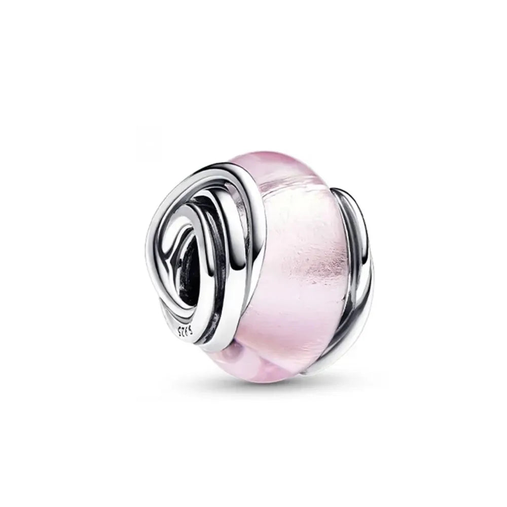 Charms Silver and Pink