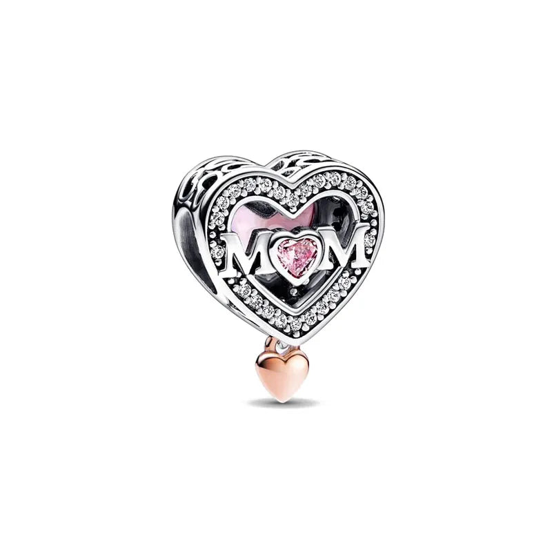 Charms Silver and Pink