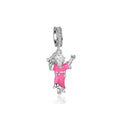 Charms Silver and Pink