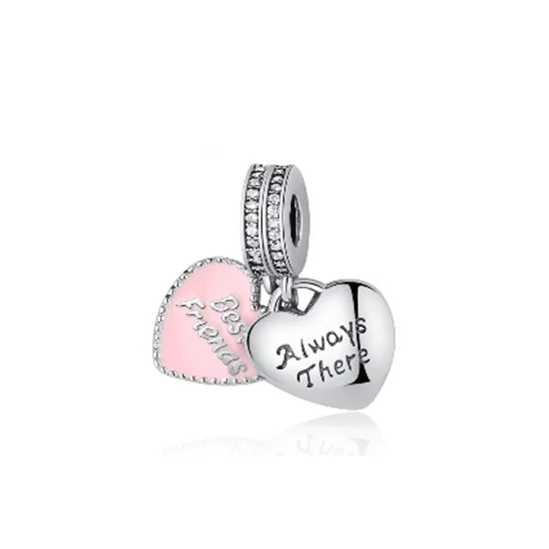 Charms Silver and Pink
