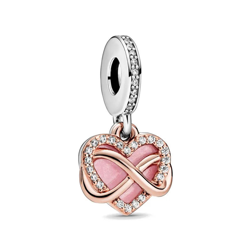 Charms Silver and Pink
