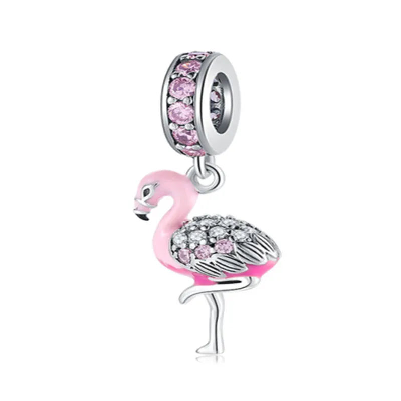 Charms Silver and Pink