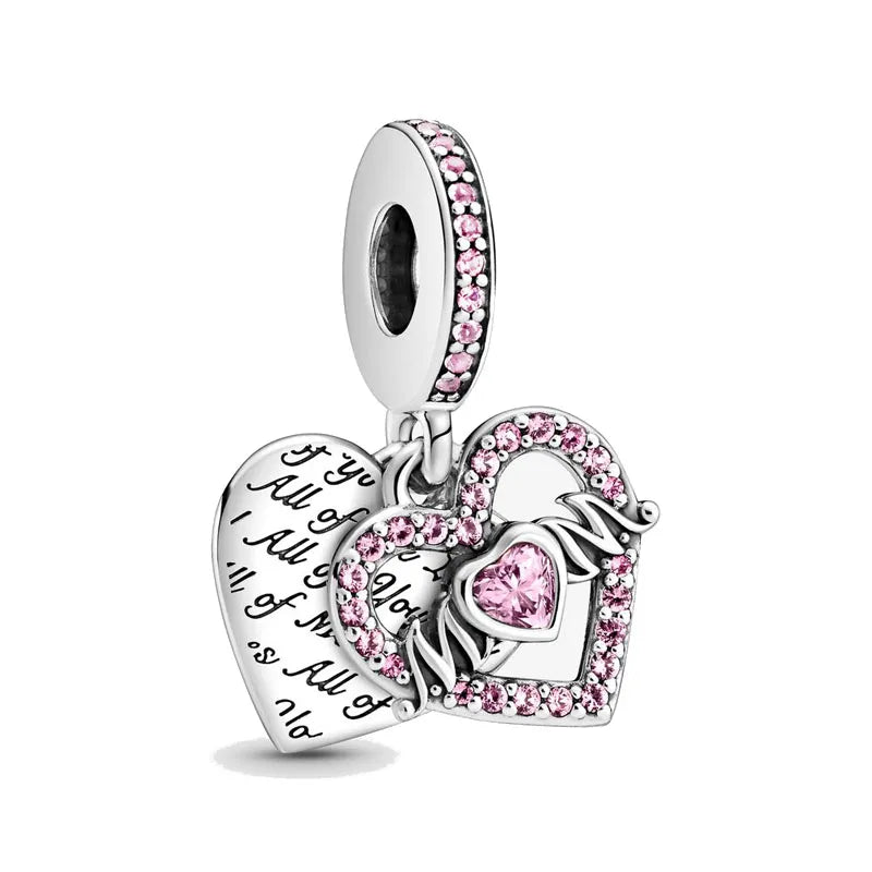 Charms Silver and Pink