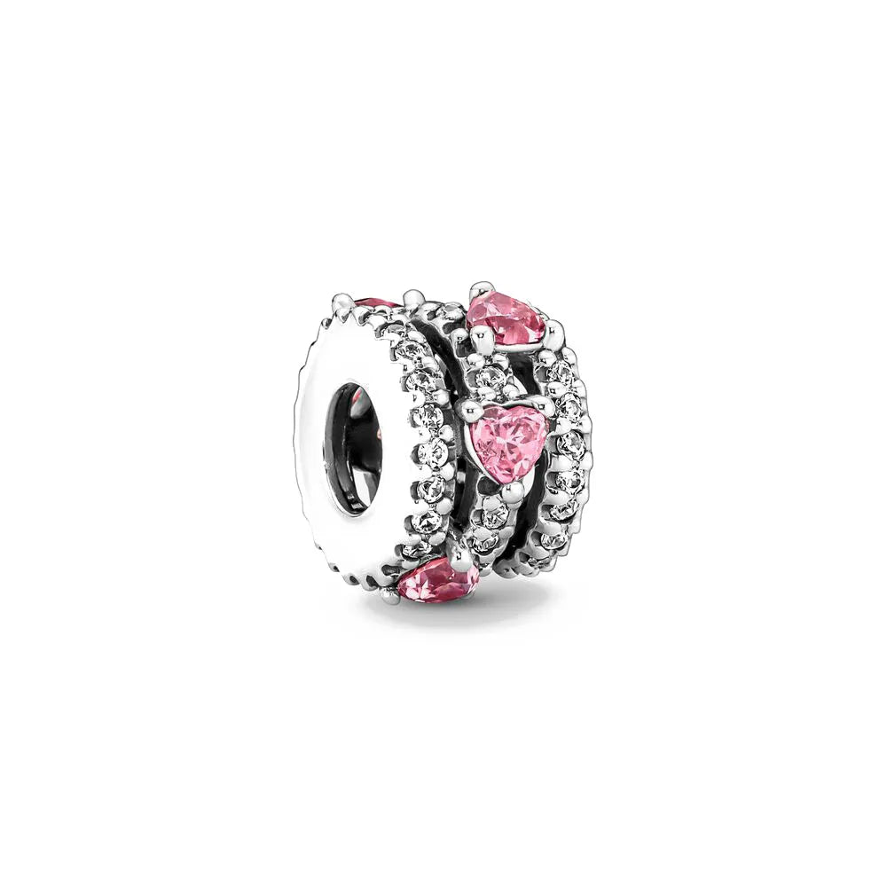 Charms Silver and Pink