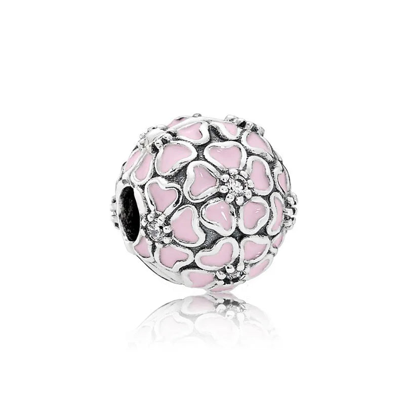 Charms Silver and Pink