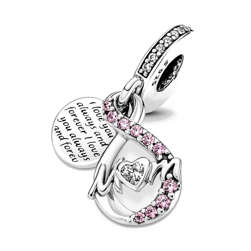 Charms Silver and Pink