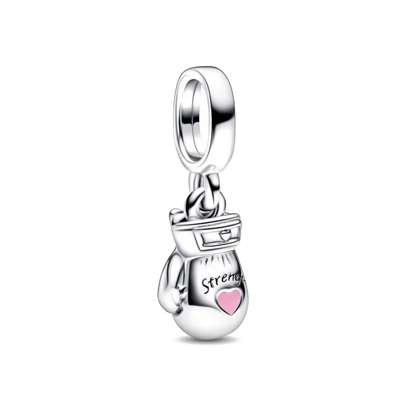Charms Silver and Pink