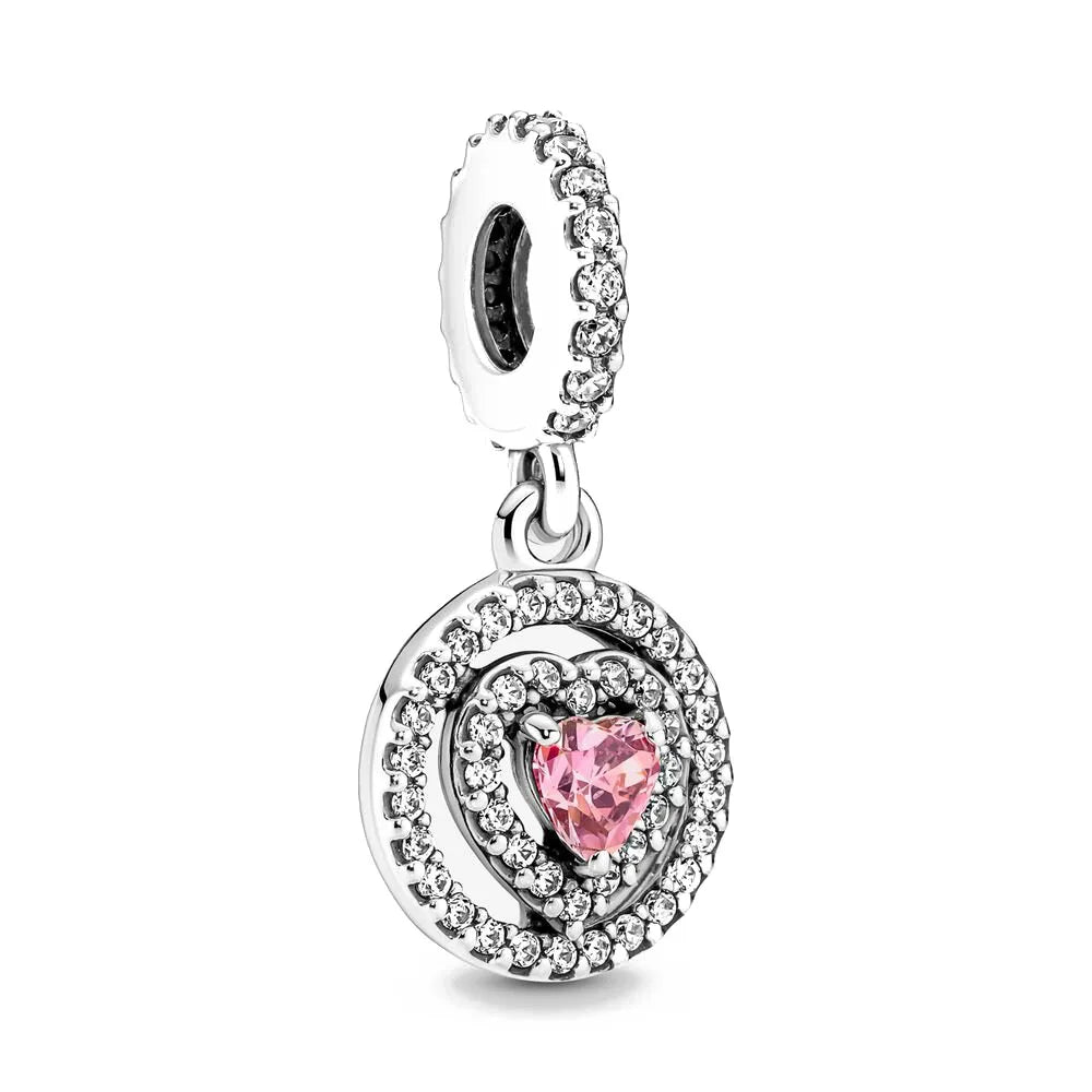 Charms Silver and Pink