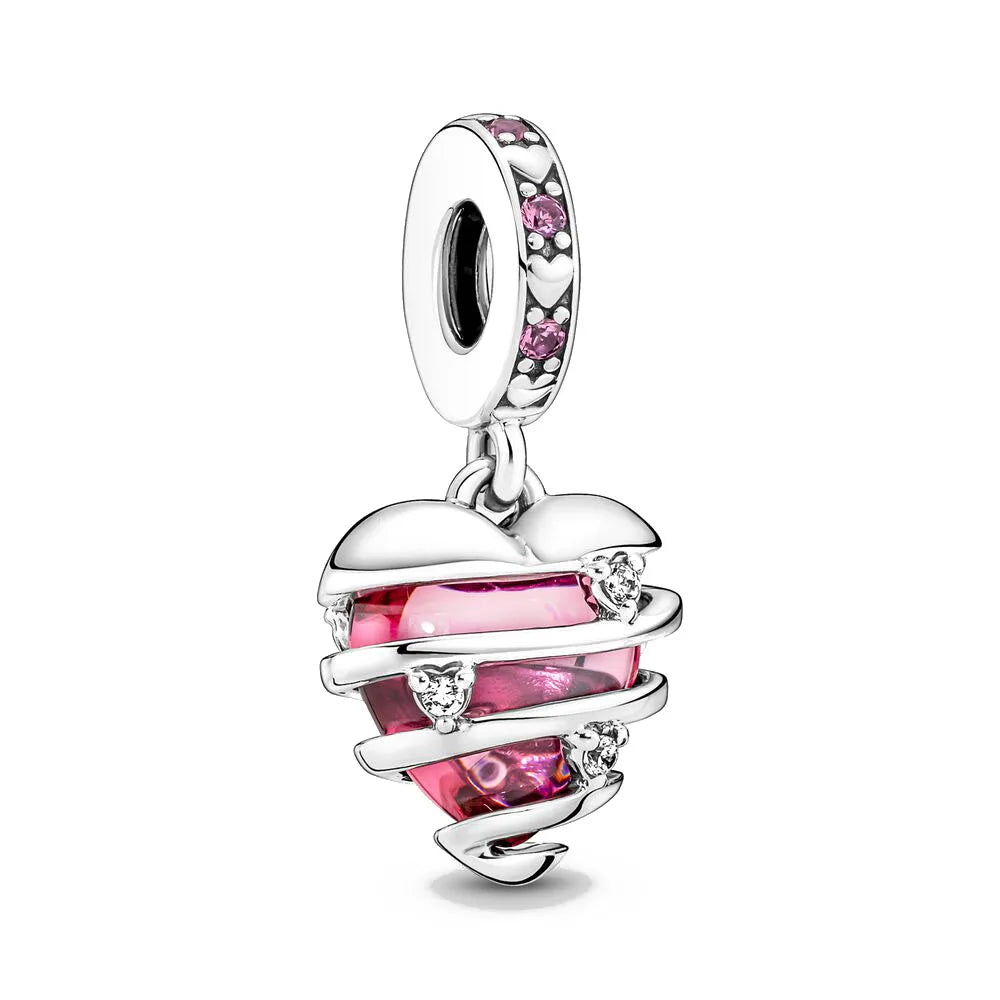 Charms Silver and Pink
