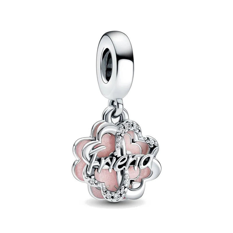 Charms Silver and Pink