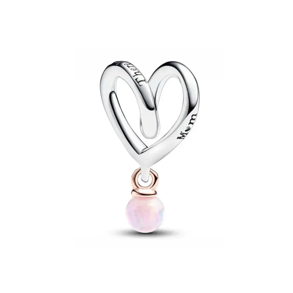 Charms Silver and Pink