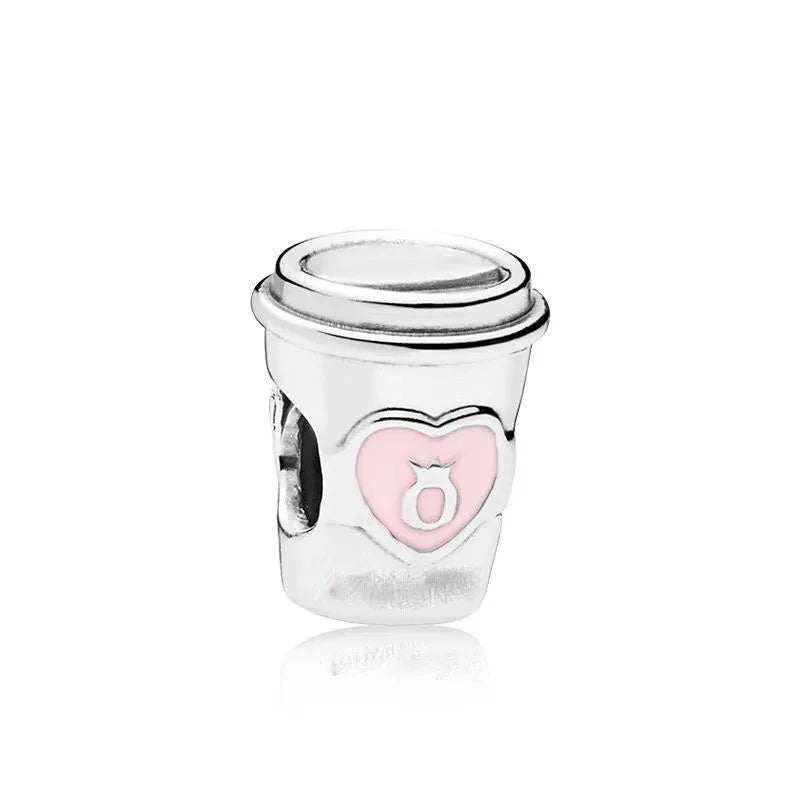 Charms Silver and Pink