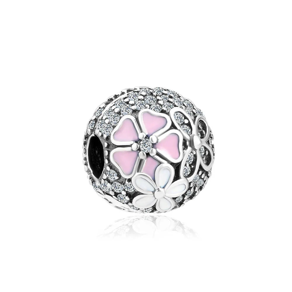 Charms Silver and Pink