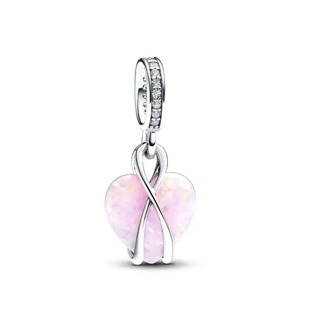 Charms Silver and Pink